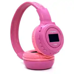 Falabella Audífonos Balaca Recargable Bluetooth N65 Pantalla Digital -ROSA oferta