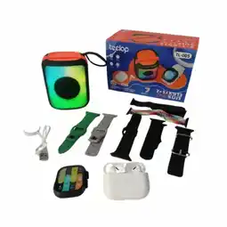 Falabella Combo Smartwatch Reloj Audifonos Parlante Mesh Multicolor oferta