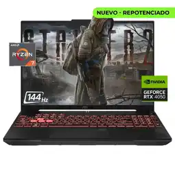 Falabella Portátil Gamer TUF A16 FA607N / Ryzen 7 7445HS / RTX 4050 6GB / 24GB RAM / SSD 1TB / 16″ WUXGA oferta