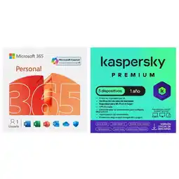 Falabella Office 365 Personal 1 usuario + kaspersky Premium 5 Dispositivos 1 Año oferta