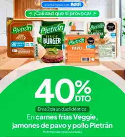 Jumbo En carnes frías Veggie, jamones de pavo y pollo Pietrán oferta