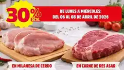Ara En milanesa de cerdo/ en carne de res asar oferta