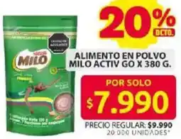 Ara Milo alimento en polvo activ go oferta