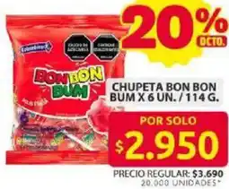 Ara Bon bon bum chupeta oferta
