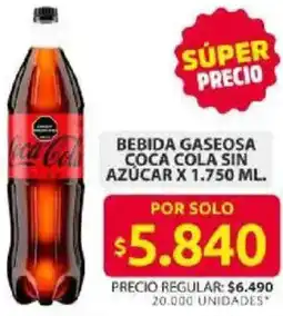 Ara Coca cola bebida gaseosa sin azúcar oferta
