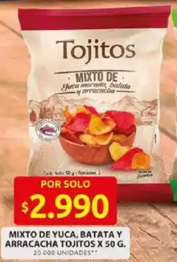 Ara Tojitos mixto de yuca, batata y arracacha oferta