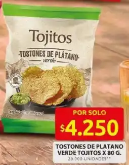 Ara Tojitos tostones de platano verde oferta