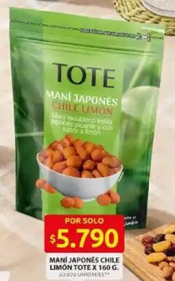 Ara Tote maní japonés chile limón oferta