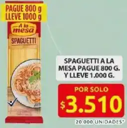 Ara Spaguetti a la mesa pague oferta