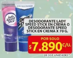 Ara Lady speed stick desodorante en crema o desodorante speed stick en crema oferta