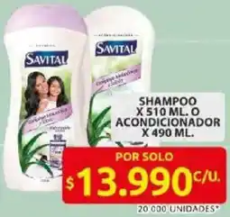 Ara Savital shampoo o acondicionador oferta