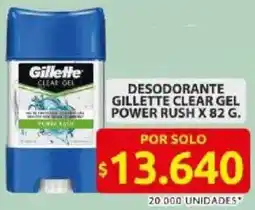 Ara Gillette clear gel desodorante power rush oferta