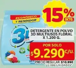 Ara 3d detergente en polvo multiusos floral oferta