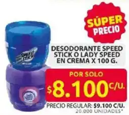 Ara Speed stick o lady speed desodorante en crema oferta