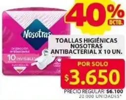 Ara Nosotras toallas higiénicas antibacterial oferta