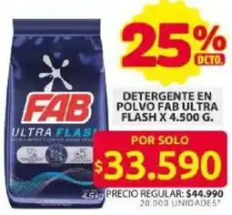 Ara Fab ultra flash detergente en polvo oferta