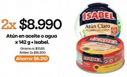 Surtimax Isabel atún en aceite o agua oferta