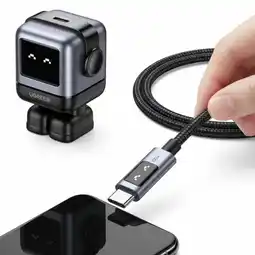 Falabella Kit Cargador Robot Carga Rápida Robot 30W + Cable Led USB-C Carga Rápida 100W 1Metro Negro oferta