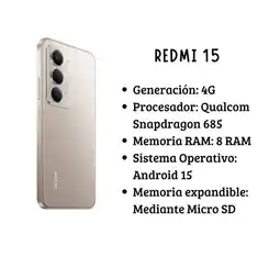 Falabella Celular redmi 15 4g 256gb 8 RAM Gris oferta