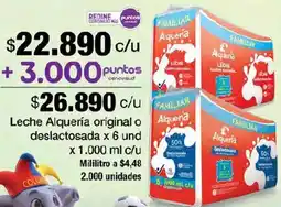 Jumbo Alquería leche original o deslactosada oferta