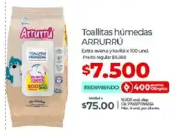 Olímpica Arrurrú toallitas húmedas oferta