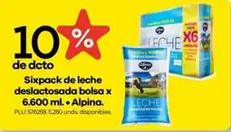 Carulla Alpina sixpack de leche deslactosada bolsa oferta