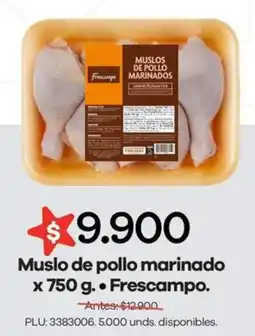 Carulla Frescampo muslo de pollo marinado oferta