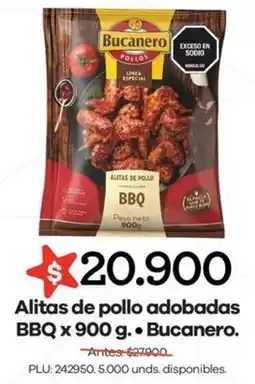 Carulla Bucanero alitas de pollo adobadas bbq oferta