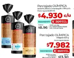 Olímpica Olímpica pan tajado oferta