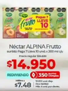 Olímpica Alpina néctar frutto surtido oferta