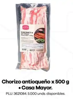 Carulla Casa mayor chorizo antioqueño oferta