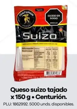 Carulla Centurión queso suizo tajado oferta