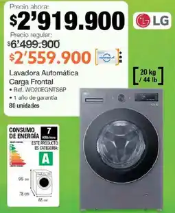 Jumbo LG lavadora automática carga frontal oferta