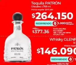Olímpica Patrón tequila oferta