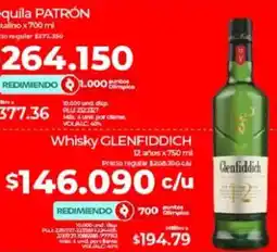 Olímpica Glenfiddich whisky oferta