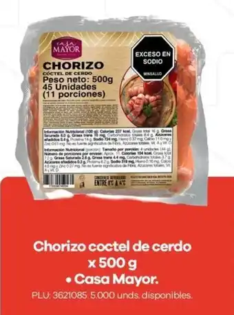 Casa Mayor Chorizo coctel de cerdo