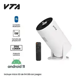 Falabella Proyector Led Hd 2100 Lumen Amplia 120''+controles oferta