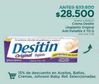 FarmaTodo Crema Desitin Ungüento Original Anti Pañalitis 113g oferta