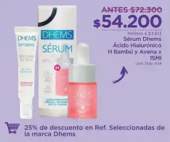 FarmaTodo Sérum Dhems Ácido Hialurónico H Bambú y Avena 15ml oferta