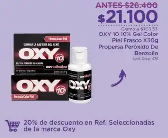 FarmaTodo Oxy 10 10% Gel Color Piel Frasco Propersa Peróxido De Benzoilo 30g oferta