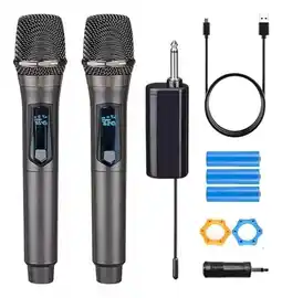 Falabella Micrófono De Mano Doble Inalambrico Recargable Parallel D681 oferta