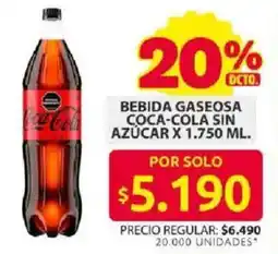 Ara Coca-Cola sin azucar oferta