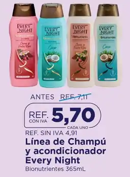 FarmaTodo Every Night champú y acondicionador oferta