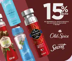FarmaTodo En referencias seleccionadas de las marcas old spice y secret oferta