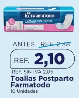 FarmaTodo Farmatodo toallas postparto oferta