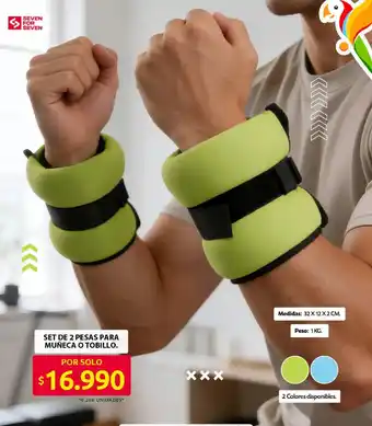 Set de 2 pesas para muñeca o tobillo