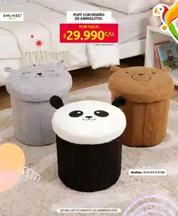Ara Puff con diseño de animalitos oferta
