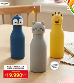 Ara Botella infantil con diseño de animalitos oferta