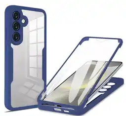 Falabella Estuche Protector Case Funda 2 En 1 Full 360 Para Samsung S21 FE Azul oferta