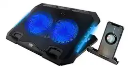 Falabella Base Refrigerant Portatil 2 Ventiladores + Soporte Celular Negro oferta